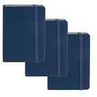 Simply Genius A6 Pocket Size Mini Hardcover Notebooks 124 pages (Navy, 3 Pack)