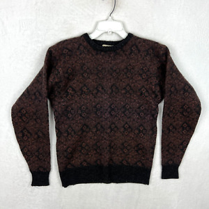 Vintage Umberto Mens Sweater Size Medium 100% Wool Brown Pullover