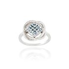 925 Silver 1/4ct Blue Diamond Love Knot Ring