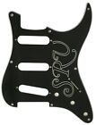 Custom For US Fender 57' 8 screw SRV Logo Strat Guitar Pickguard,3 Ply Black