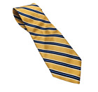 Brooks Brothers Silk Tie 346 Mens New Pointed Pure Silk Yellow Blue Stripe USA