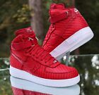Nike Air Force 1 High 07 LV8 Woven Gym Red Men’s Size 15 White 843870-600