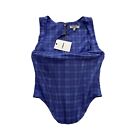NWT Miaou Campbell Corset in Baby Plaid Periwinkle