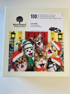 Wentworth Wooden 100 Piece Jigsaw Puzzle “Cat Selfie” 100% Complete Lazer Cut