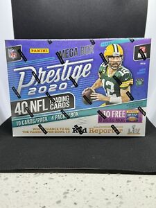 2020 Panini Prestige NFL Football Cards Mega Box - Factory Sealed