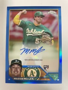 New Listing2023 Topps Chrome Update Mason Miller Blue Refractor Auto RC #’d /150 Rookie