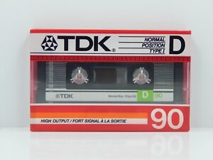 1 Vintage TDK D90 Blank Audio Cassette Tape High Output Normal Type I Japan 1986