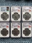 2021 Morgan Peace Silver Dollar  6 COINS SET NGC MS 70 Advanced Releases 1 D 69