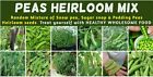 PEA Heirloom Mix 25+ NON-GMO Seeds vegetable garden ALL TYPES MIXED snow peas