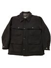 VTG LL Bean Mens Wool Loden Gray Field Mackinaw Full Zip Jacket Coat & Lining L