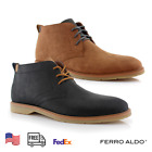 Ferro Aldo Men's Leather Chukka Lace Up Casual Mid-top Business Dressing Boots