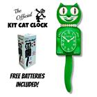 CLASSIC GREEN LADY KIT CAT CLOCK 15.5