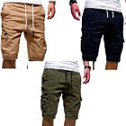 Men Fashion Casual Chino Cargo Shorts Multi Pockets Pants Trousers