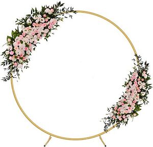6.6ft Wedding Arch Circle Balloon Arch Stand Metal Round Backdrop Stand forParty