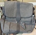JJ Cole Diaper Bag Gray Heather Backpack Messenger Bag. New With Tags