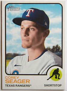 Corey Seager 2022 Topps Heritage High Number Mini 37/100 #609
