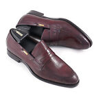 Zilli Burgundy Calf Leather Loafer with Punched Details 13 (Eu 46) Dress Shoes