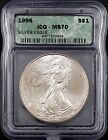 1996 Silver Eagle certified MS 70 by ICG! sku 0304