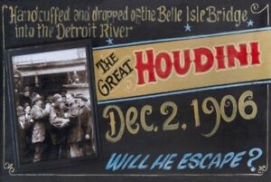 1906 Harry Houdini Magician NEW Metal Sign 24x36