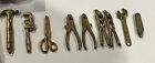9 Miniature Brass Tools Vintage 60’s By Intercast.Parts Move On Several Tools