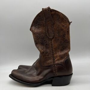 Moonshine Spirit Pancho Tooled Mens Brown Pull On Western Boots Size 9.5 D