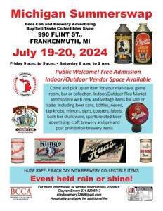 Michigan Summerswap Trade Show Flyer - Cone Top Beer Cans, Signs, Bottles,Labels