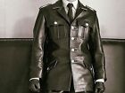 Men's German  Police Leather Jacket |Leather Tunics | Shirt Style Leather Jacket