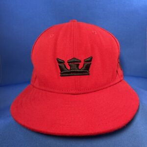 Supra New Era 59Fifty Mens HAT RED Black Logo CAP  2012 FITTED  7 1/8