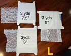 Lot Vintage Extra Wide Laces Lace White NYC  9 Yds Bridal Crafting Lingerie