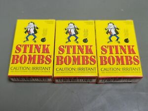 3 BOXES 9 Stink Bombs Rotten Egg Prank Joke Gag Gift Nasty Smell Funny