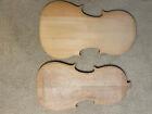 Cello Plates, 4/4 size, maple and spruce, partially carved