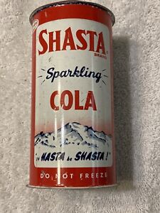 Vintage SHASTA Sparkling Cola Steel Flat Top Can, Factory Defect, 10oz.