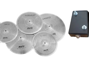 Electronic Drum Cymbals Set with Ghost Drums Triggers Attached (No Hi-Hats)