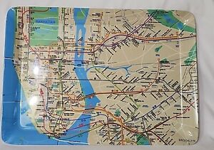 Collectors MTA NYC Subway Map Melamine Tray 15.25