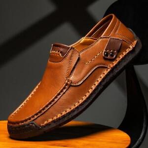 Genuine Leather Men Handmade Casual Shoes Luxury Brand Mens Loafers Breathable S