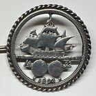 1893 World's Columbian Exposition Chicago Souvenir Pin / Brooch, Sterling Silver
