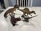 Lot of 4 Schleich Dinosaur Figures Giganotosaurus, Carnotaurus, Spinosaurus••••