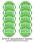 Diesel Fuel Only sticker gasoline gas decal label tank vinyl door label 10x