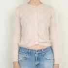 Blush Cashmere Soft Erdos Pointelle Cardigan Sweater Button Down Size S