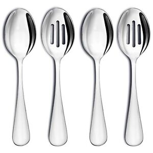Stainless Steel Serving Spoons Large Slotted Spoons 8.5 inch Catering