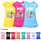 Bingo Bluey Print Girls Kids Nightgown Pajamas Sleepwear Dress Gift