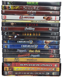 Lot Marvel DVD Movies Spiderman Trilogy Doctor Strange Thor Elektra Cival War