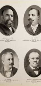 Notable Wisconsin Men of 1901 BREWERS Blatz Family UIHLEIN Jung FALK Kremer D0