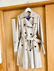 Burberry Blue Label Trench Coat Belt Size 36 Beige Check Pattern From Japan