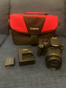 Canon EOS Rebel T5 18.0 MP DSLR Camera with 18-55mm Lens, bag