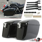 Motorcycle Hard Saddlebags Saddle Bags Luggage Case For Harley Honda Yamaha (For: 2006 Honda VTX1300C)