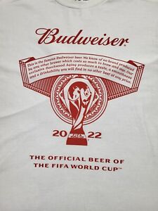 2022 WORLD CUP BUDWEISER T-SHIRT - XL Qatar