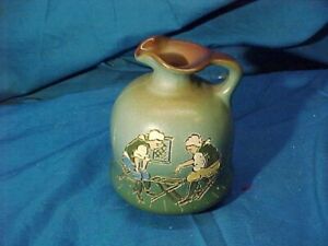 Early 20thc WELLER POTTERY 2nd Line DICKENSWARE Pottery PITCHER 4