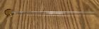 Vintage Mid-Century Modern Glass Straw Spoon - Amber / + Sign Marked