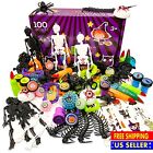 Halloween Party Toys Assortment for Kids 100 PACK Halloween Party Favors Set